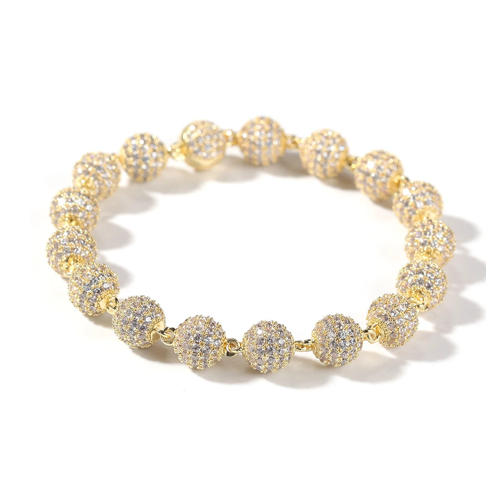 Iced-Out Round Ball Miami Cuban Bracelet