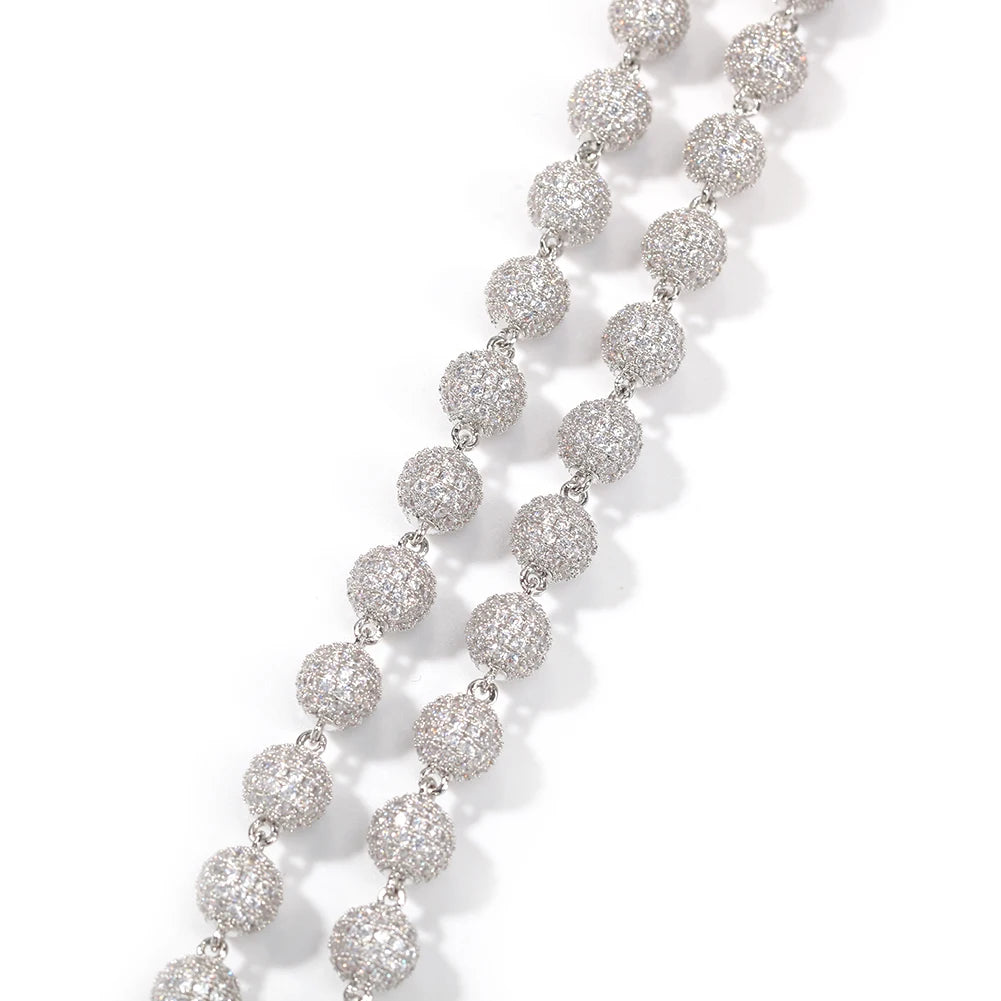 Iced-Out Round Ball Miami Cuban Bracelet