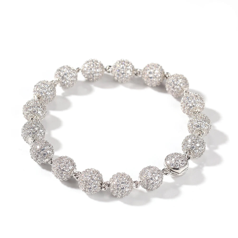 Iced-Out Round Ball Miami Cuban Bracelet