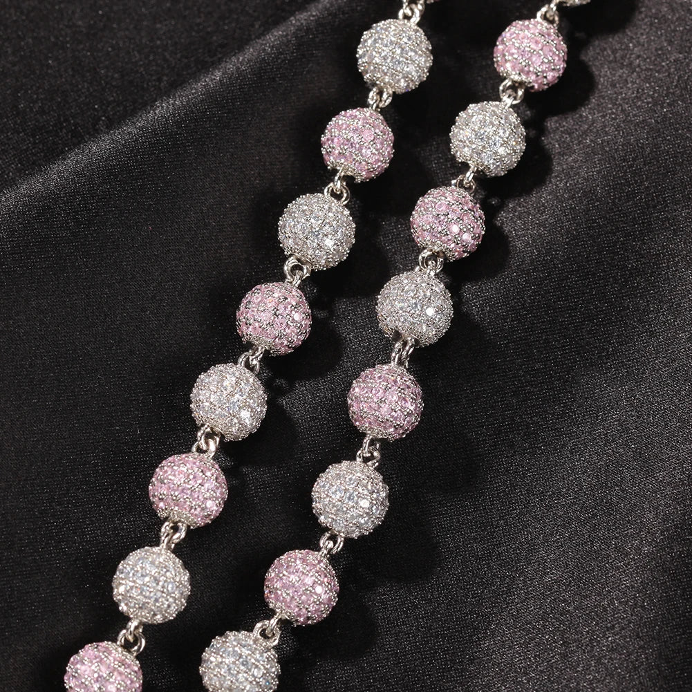 Iced-Out Round Ball Miami Cuban Bracelet