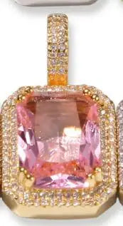 Iced Out Crystal Pendant Necklace