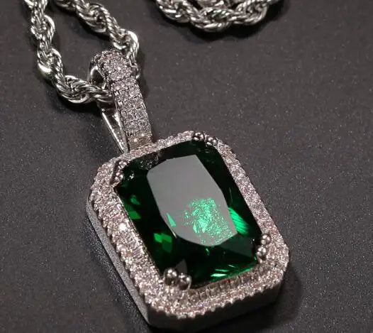 Iced Out Crystal Pendant Necklace
