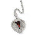 Iced-Out King Cobra Pendant Necklace