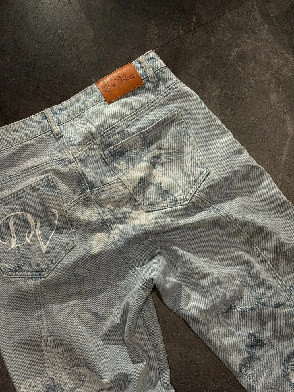 Baggy Trendy Retro Jeans (Cupid Pattern)