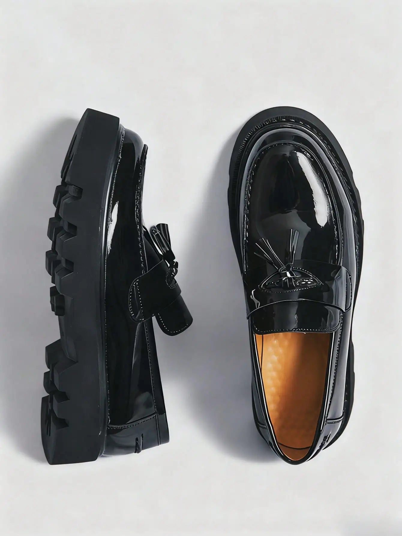 Men's Classic Fashion Thick Sole Penny Loafers Slip-On Business Dress Shoes