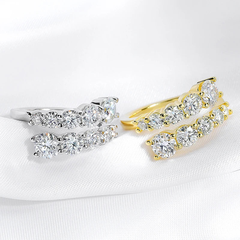 Sparkling Flawless Diamond Full Moissanite Rings