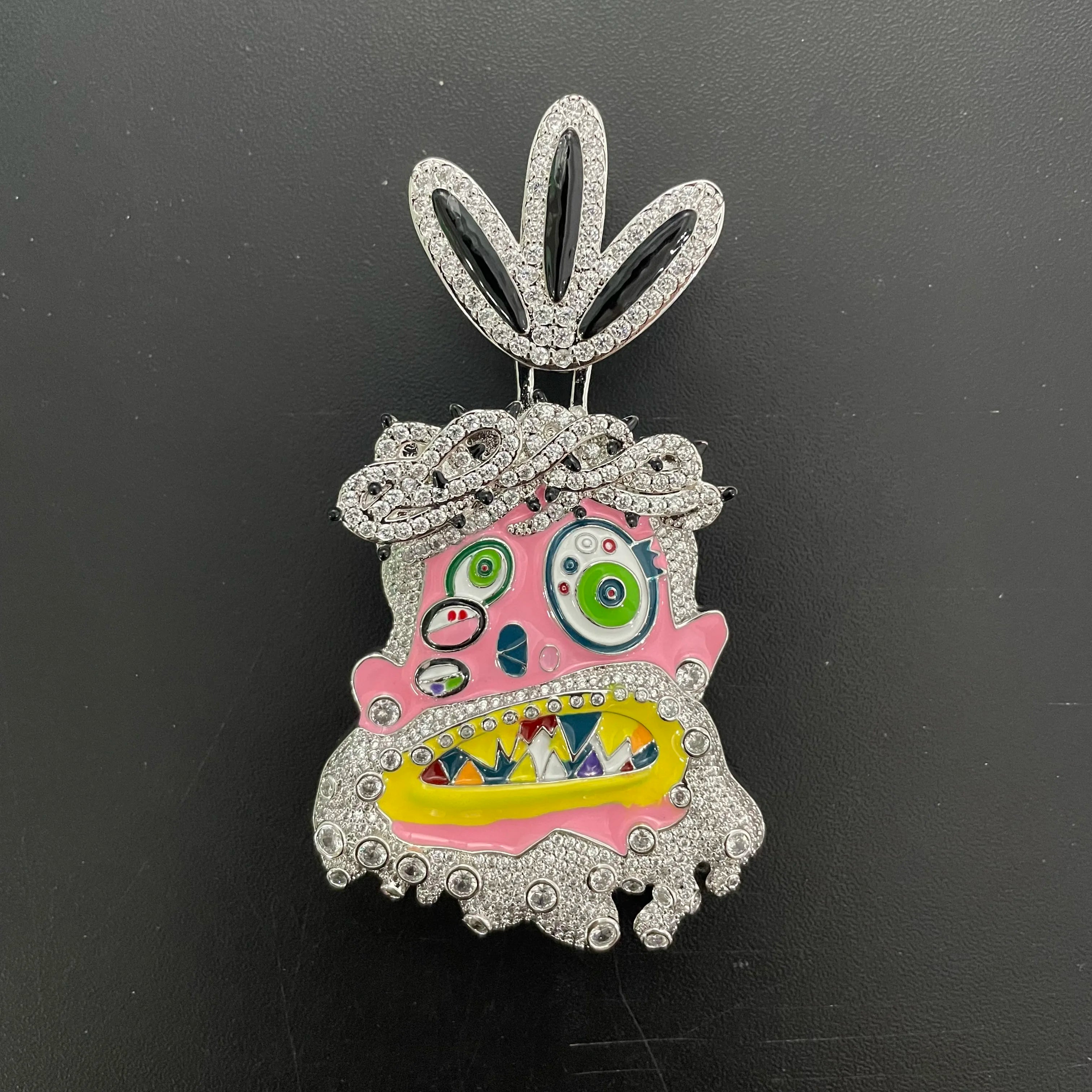 Iced-Out Travis Scott Ghost Pendant Necklace