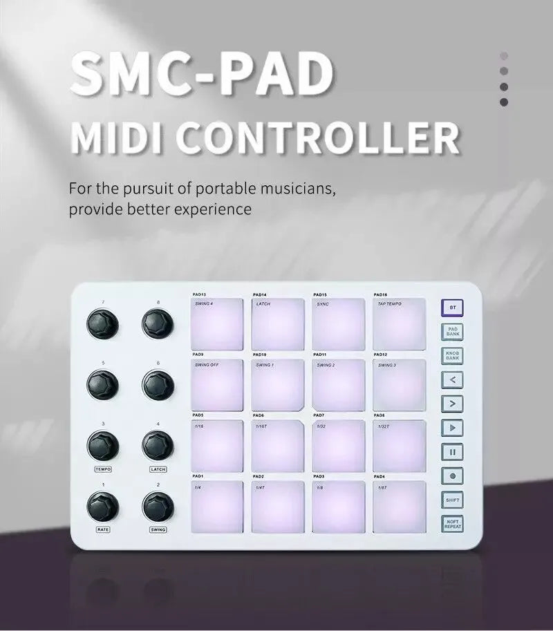 M-VAVE SMC-PAD Portable MIDI Controller Set