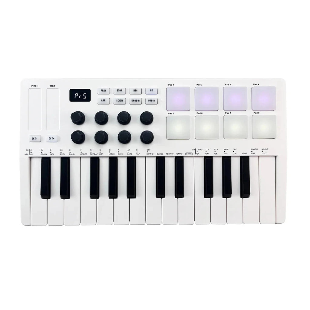 M-VAVE SMK-25 Pro MIDI Controller Wireless/USB DAW Sync | RGB Backlit