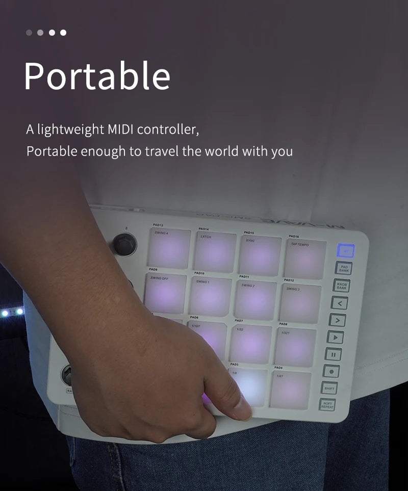 M-VAVE SMC-PAD Portable MIDI Controller Set