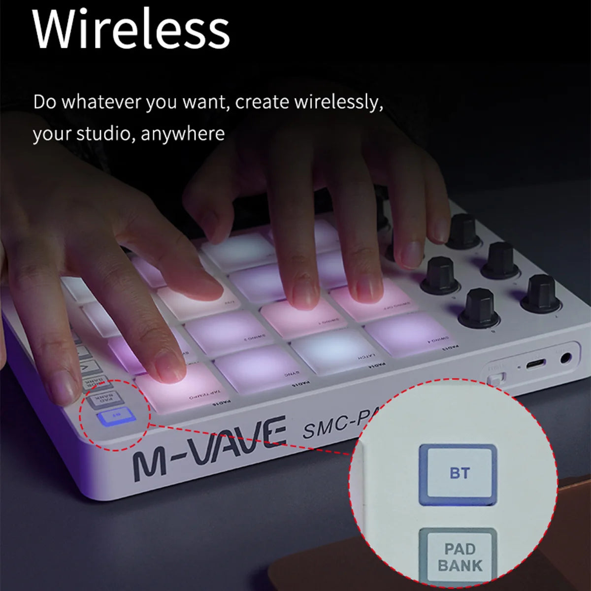 M-VAVE SMC-PAD Portable MIDI Controller Set