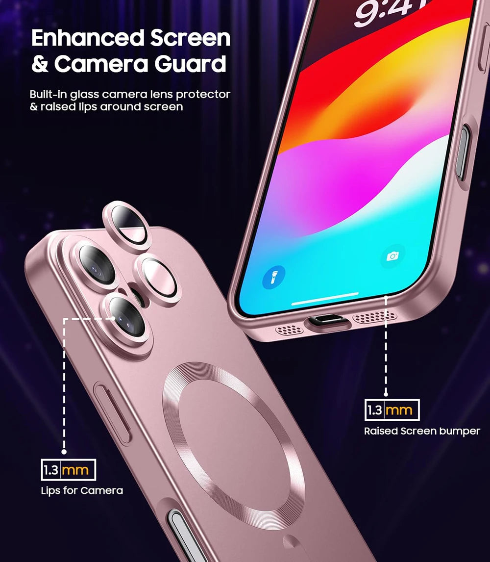 Magnetic Wireless Charging Phone Case For iPhone