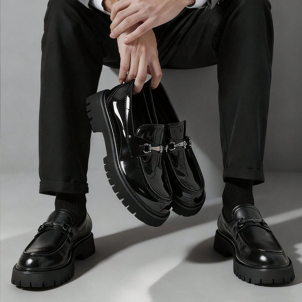 Men's Classic Thick Soled Penny Loafers