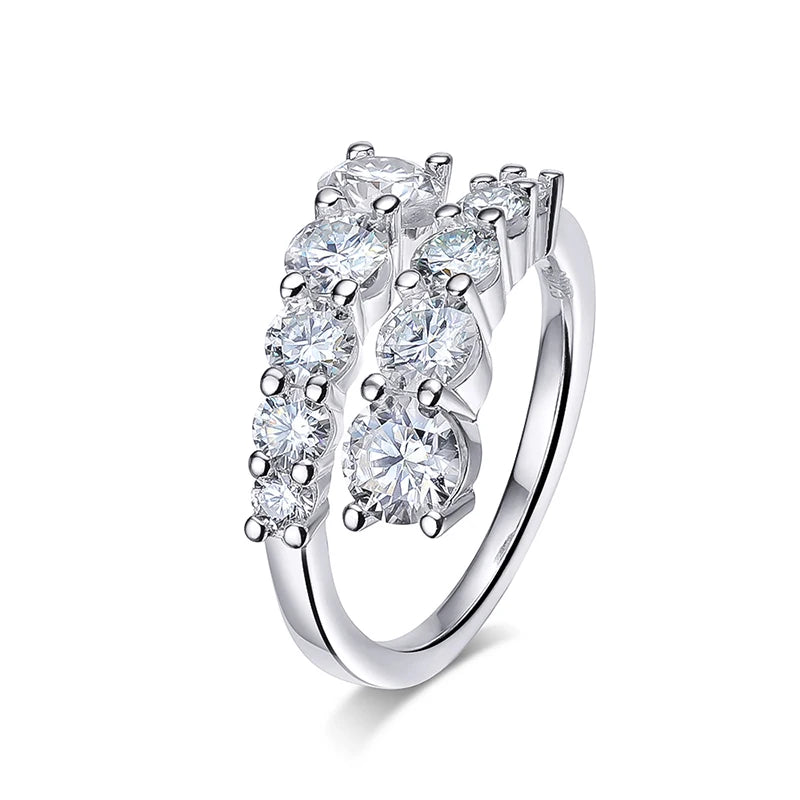 Sparkling Flawless Diamond Full Moissanite Rings