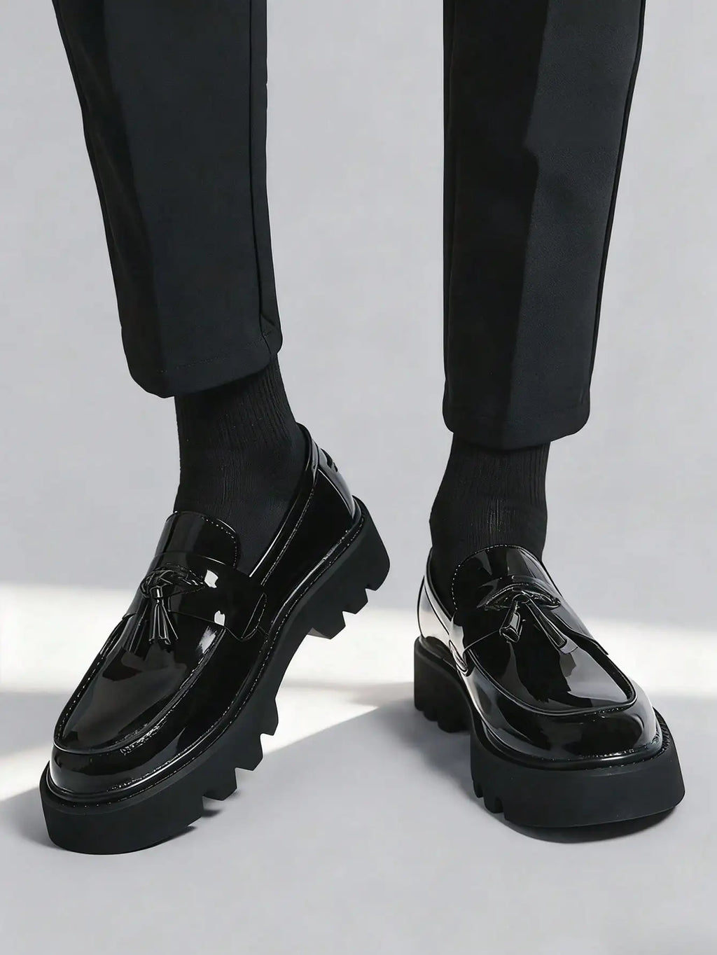 Men's Classic Fashion Thick Sole Penny Loafers Slip-On Business Dress Shoes