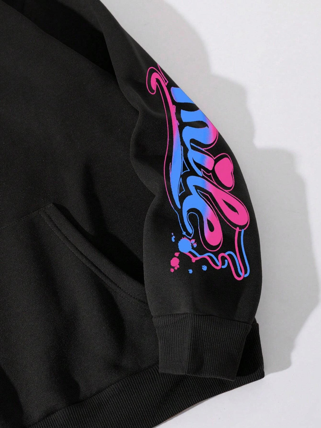 'Happy Day' Graffiti Printed Street Hoodie