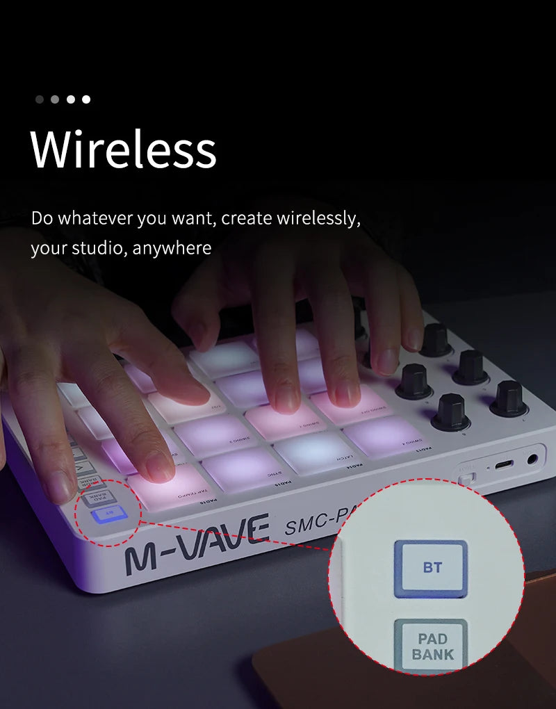 M-VAVE SMC-PAD Portable MIDI Controller Set