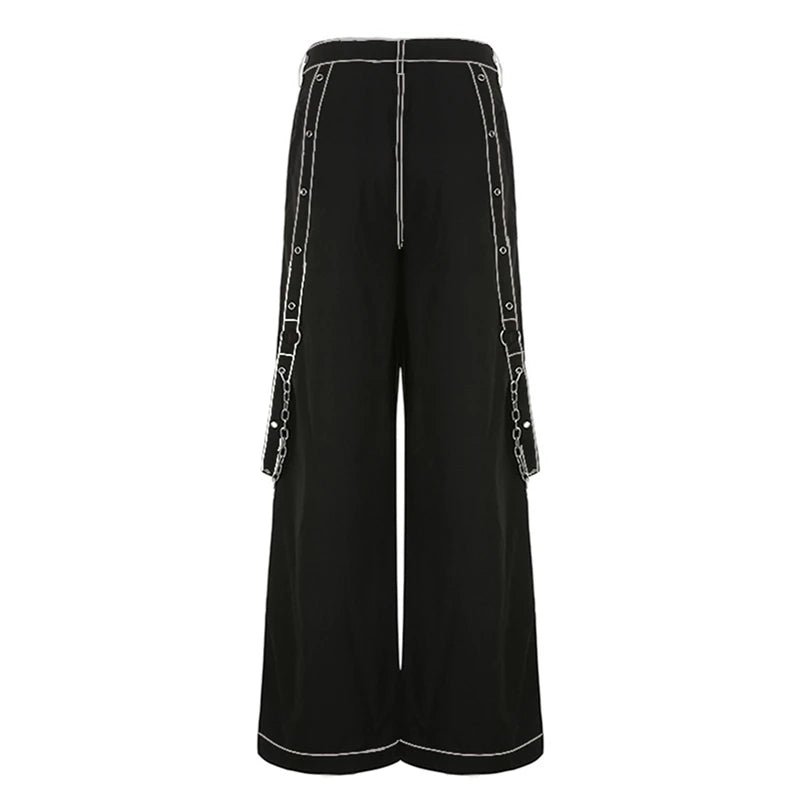 Y2K Punk Denim E-girl Baggy Cargo Pants