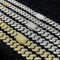 8mm 10mm Iced Out 925 Sterling Silver VVS Moissanite Cuban Link Necklace