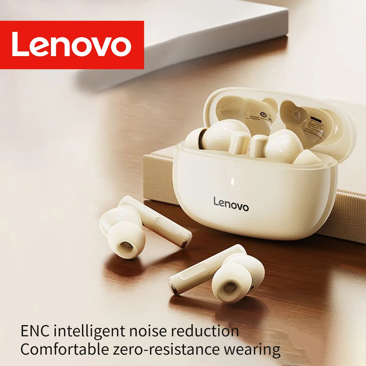 Wireless Bt5.4 Noise Cancelling Earbuds by Lenovo