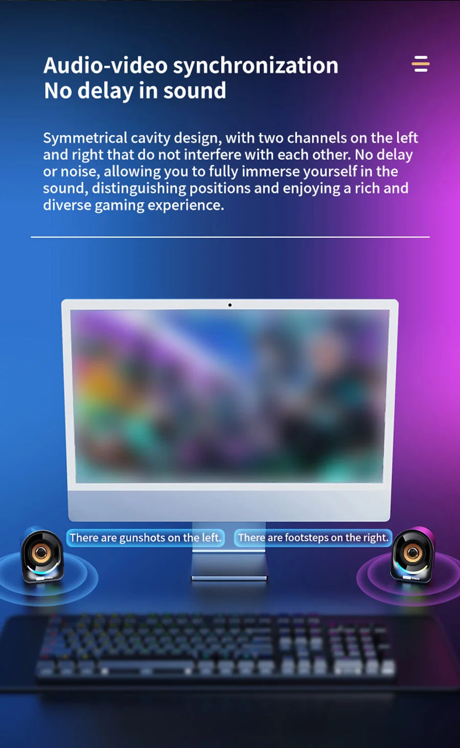 Classic Small Portable Wired Desktop Speakers by Lenovo