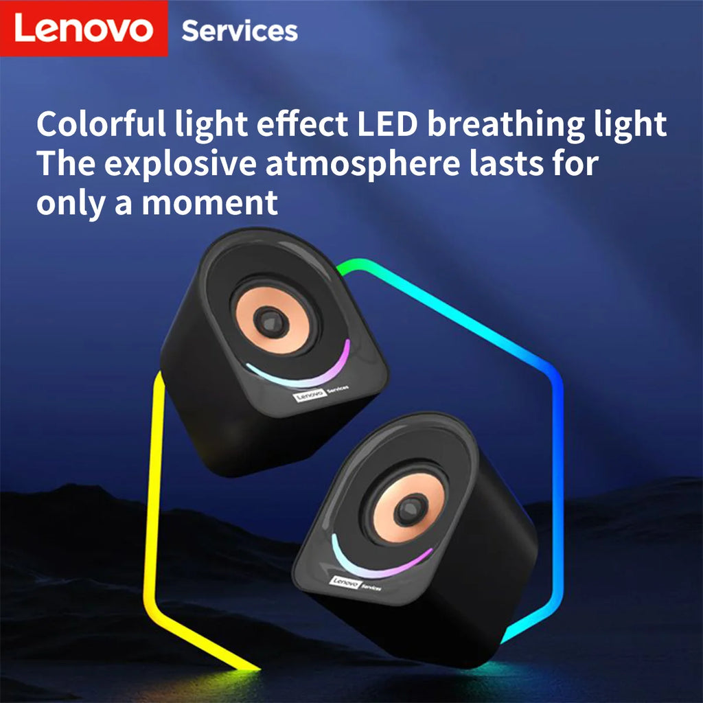 Classic Small Portable Wired Desktop Speakers by Lenovo