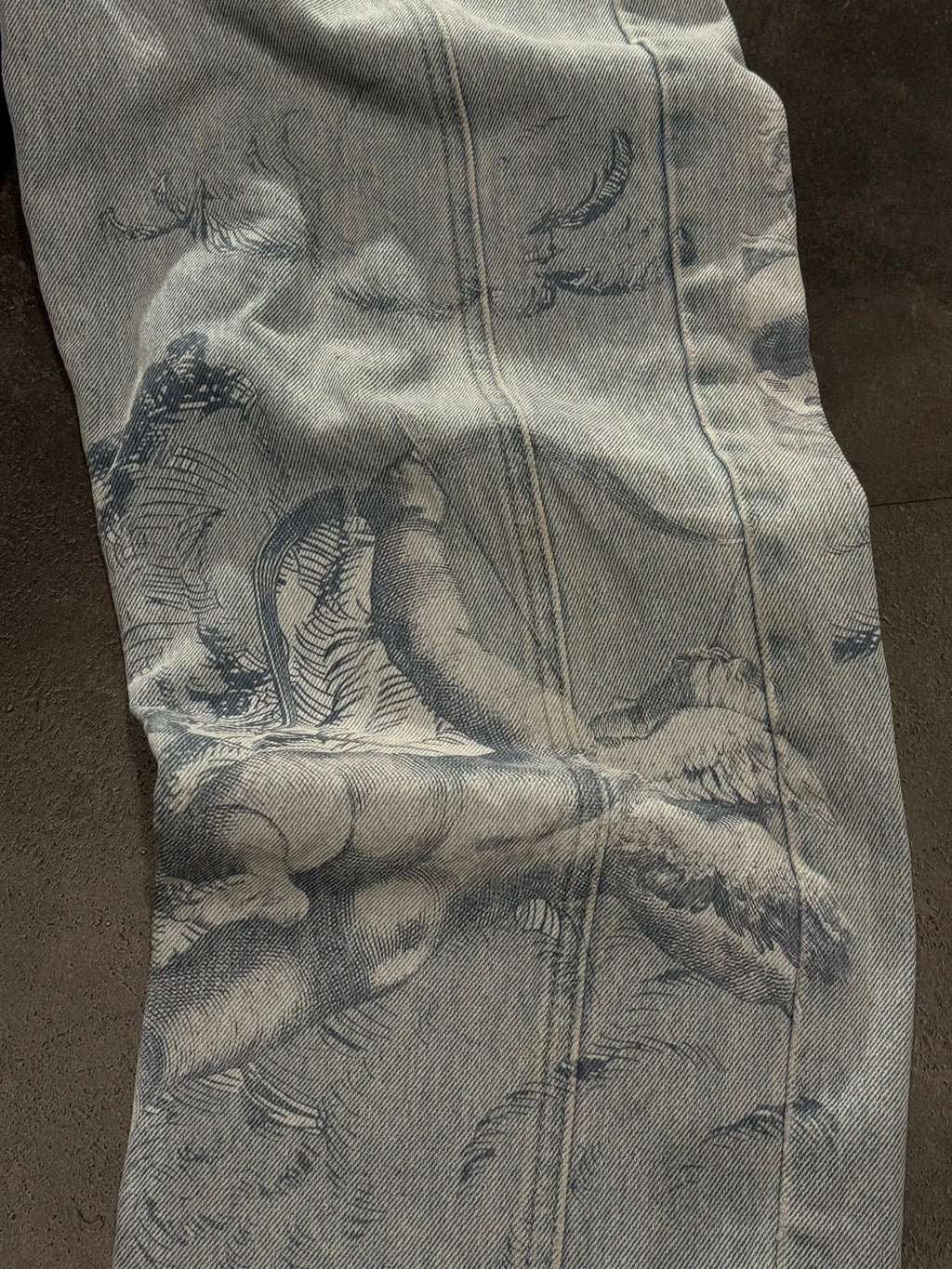 Baggy Trendy Retro Jeans (Cupid Pattern)