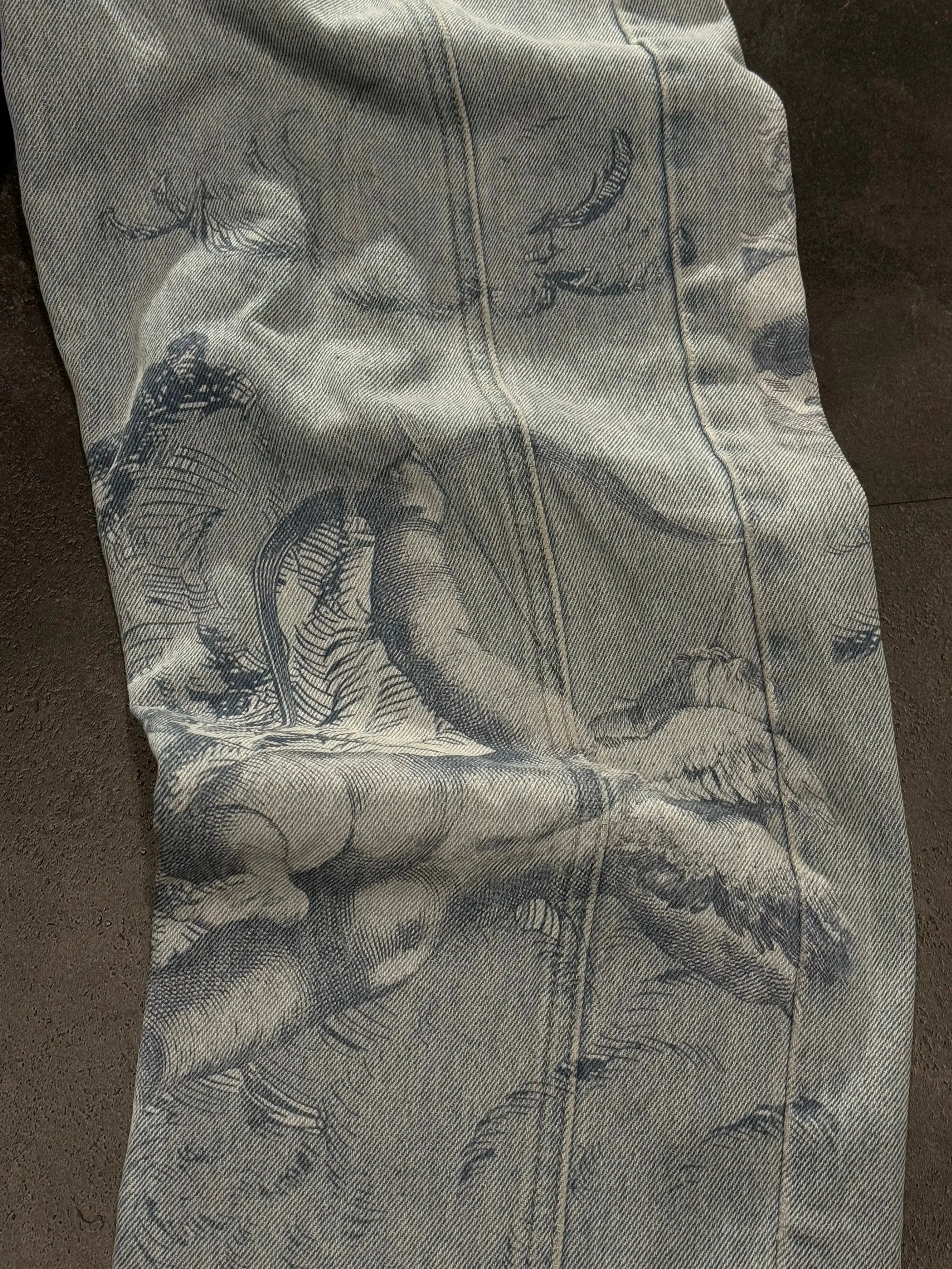 Baggy Trendy Retro Jeans (Cupid Pattern)