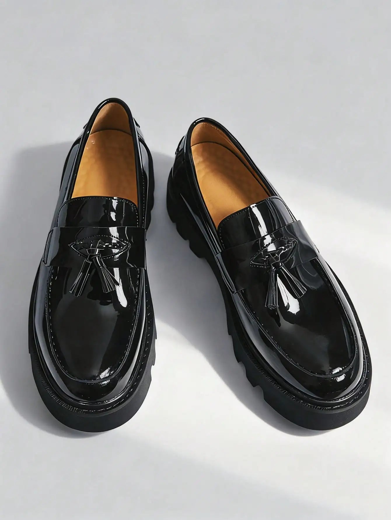 Men's Classic Fashion Thick Sole Penny Loafers Slip-On Business Dress Shoes