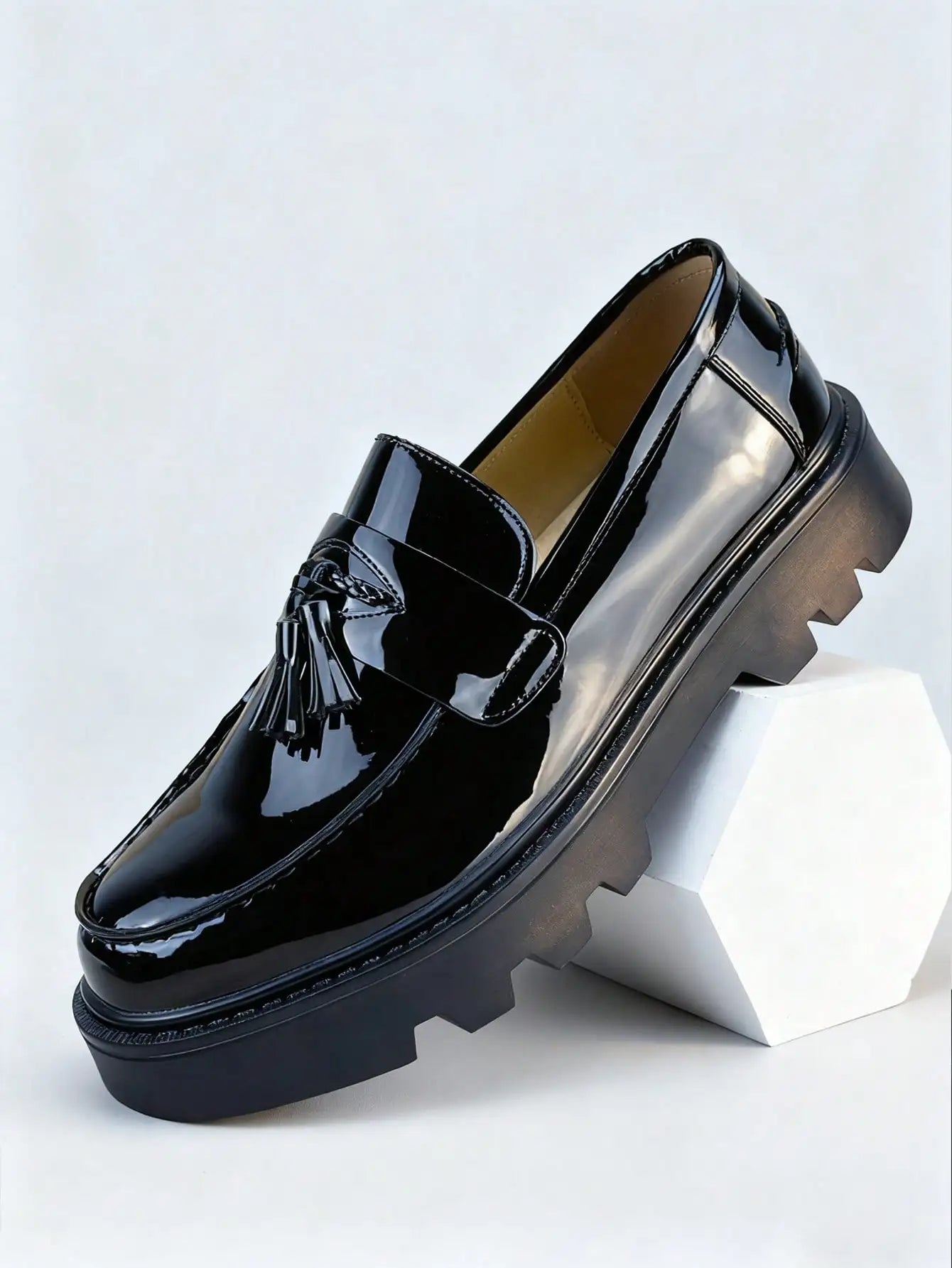 Men's Classic Fashion Thick Sole Penny Loafers Slip-On Business Dress Shoes