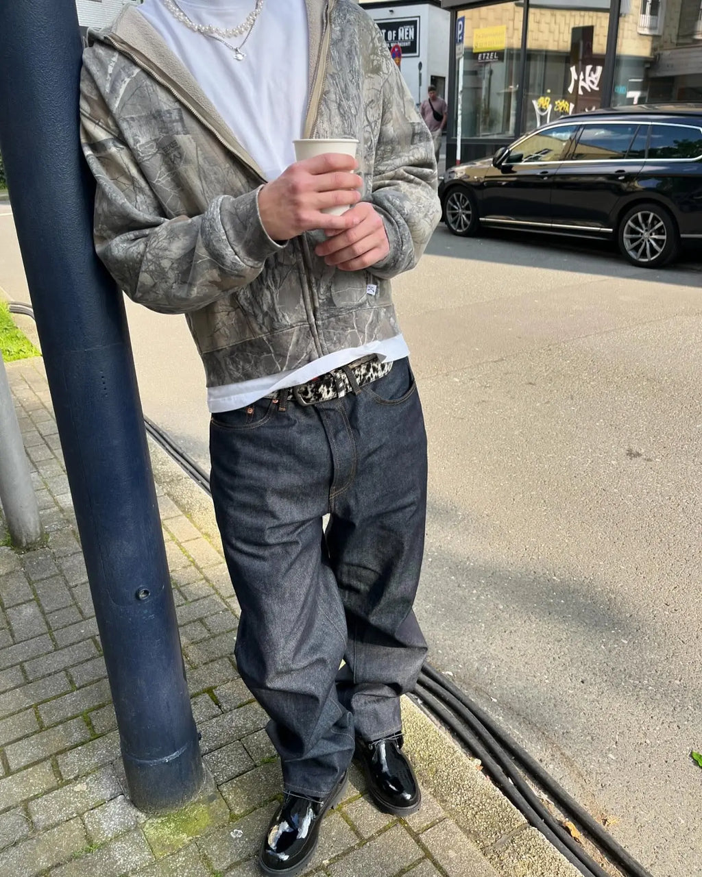 Y2K Retro Zip Up Camouflage Street Set