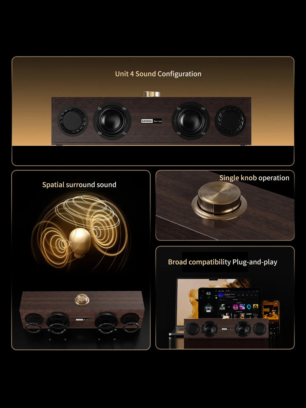 Universal Wired/Wireless Dual Retro Speakers