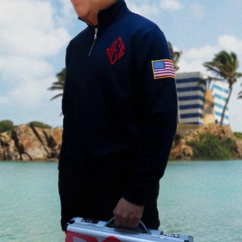 The American Astronaut Quarterzip Sweater
