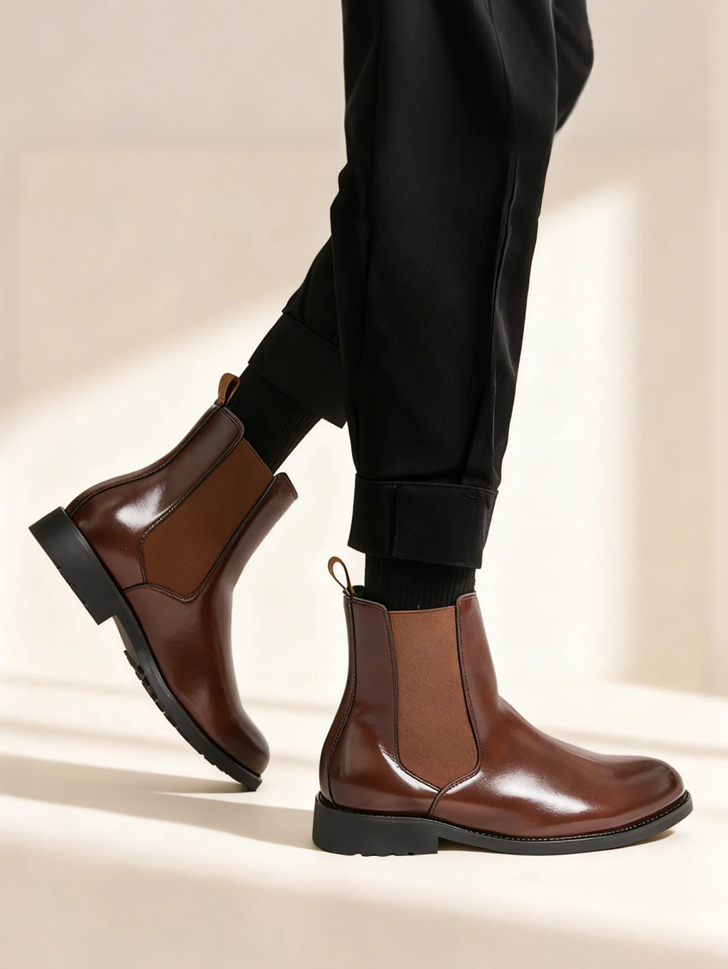 Men's Classic Designer Leather Chelsea Boots