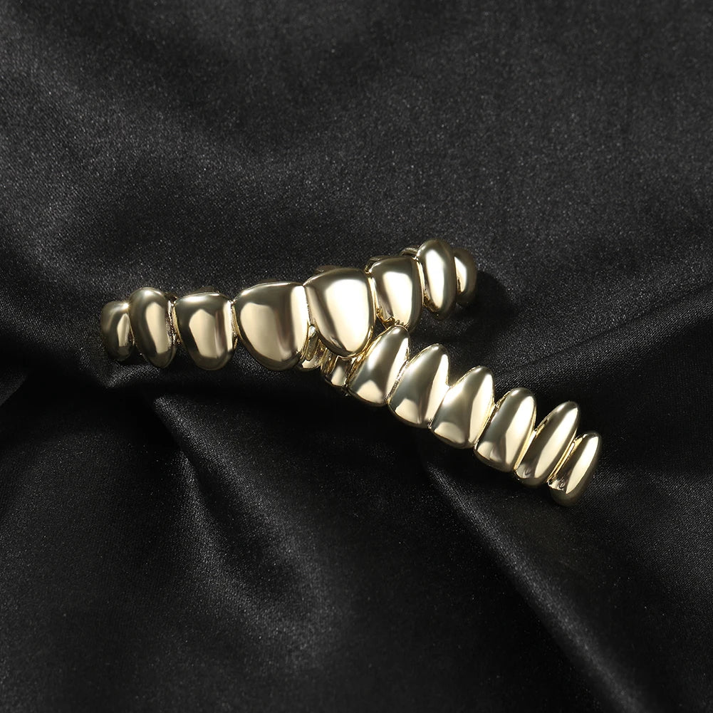 14K Gold Polished Plated Grillz