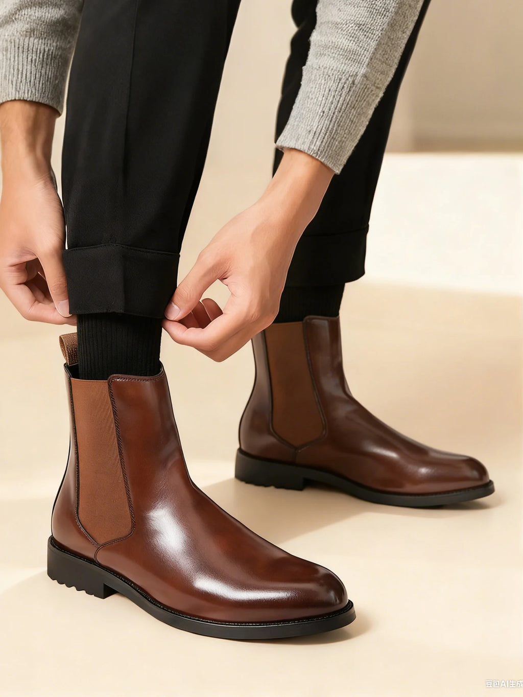 Men's Classic Designer Leather Chelsea Boots