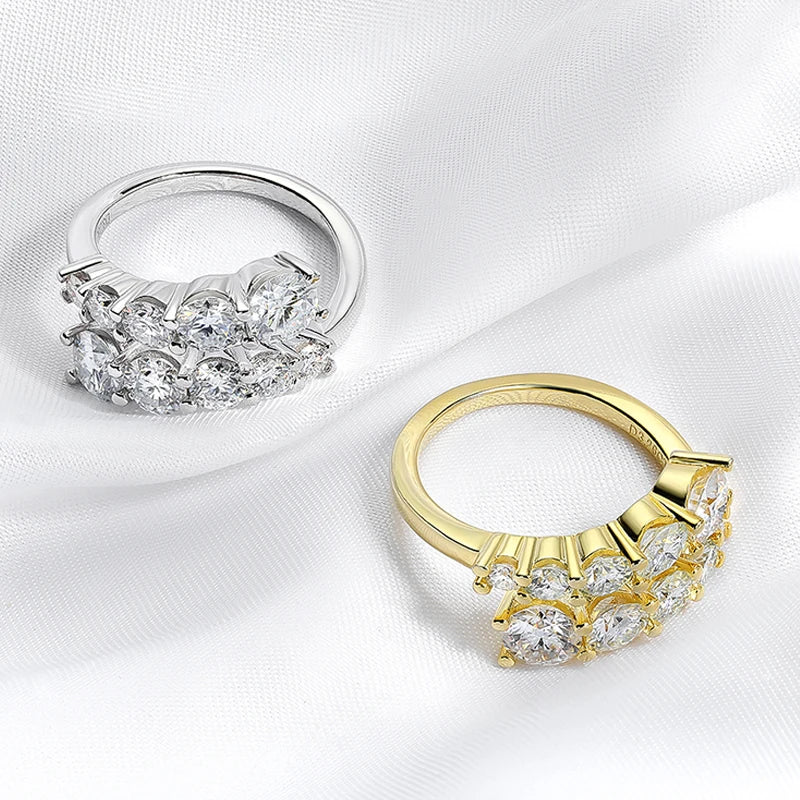 Sparkling Flawless Diamond Full Moissanite Rings