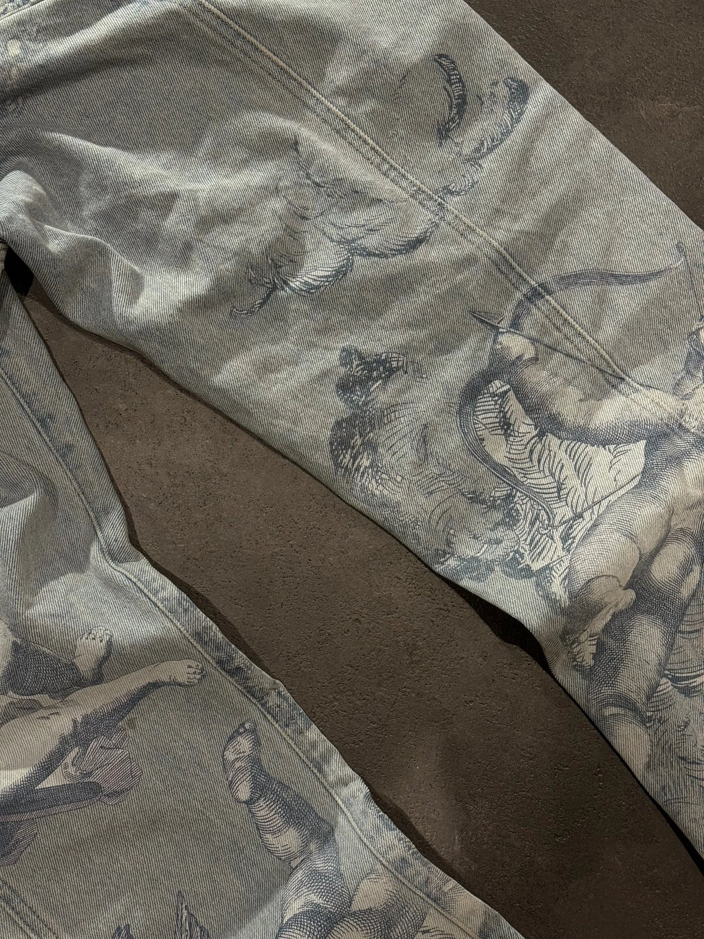 Baggy Trendy Retro Jeans (Cupid Pattern)