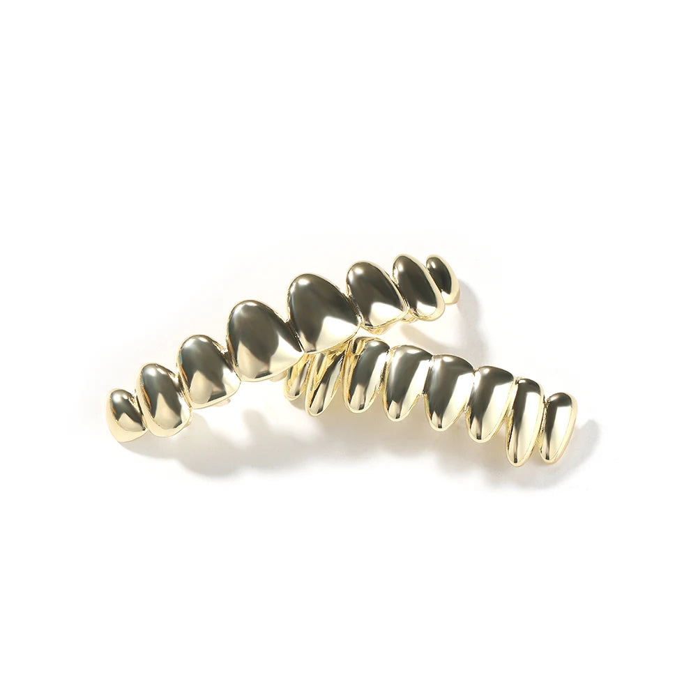14K Gold Polished Plated Grillz
