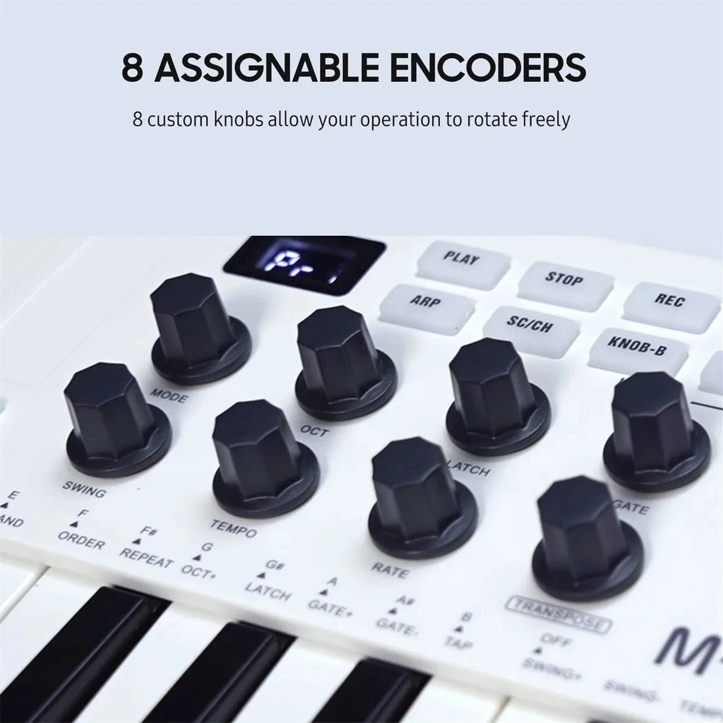 M-VAVE SMK-25 Pro MIDI Controller Wireless/USB DAW Sync | RGB Backlit