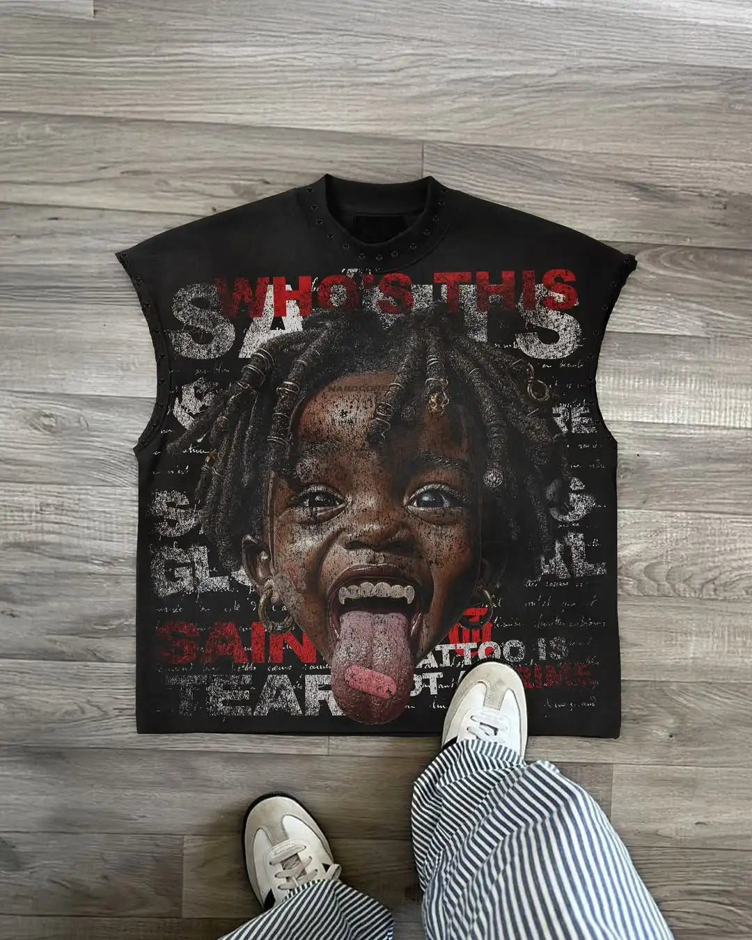 Y2K Studded Retro Punk Tank Top