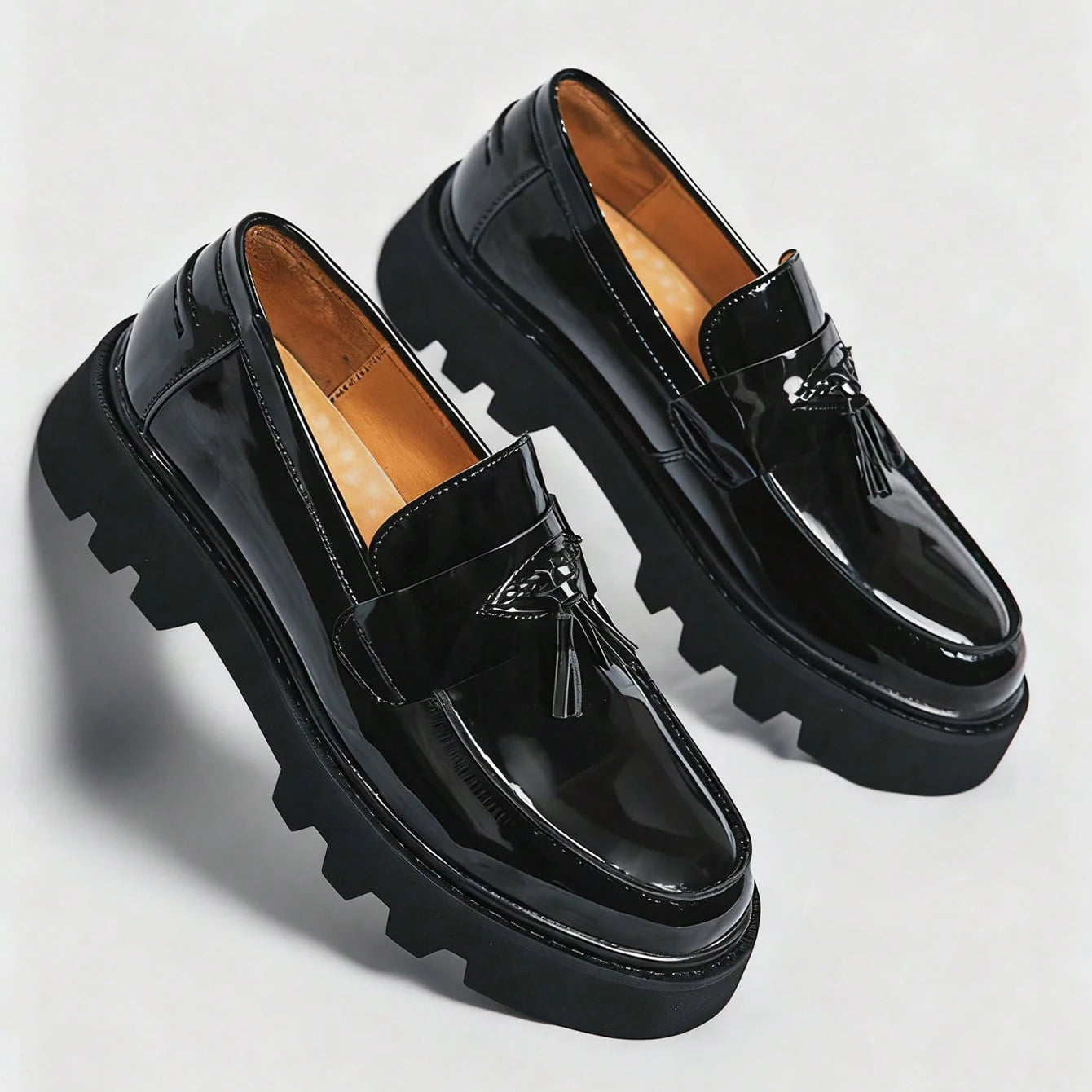 Men's Classic Fashion Thick Sole Penny Loafers Slip-On Business Dress Shoes