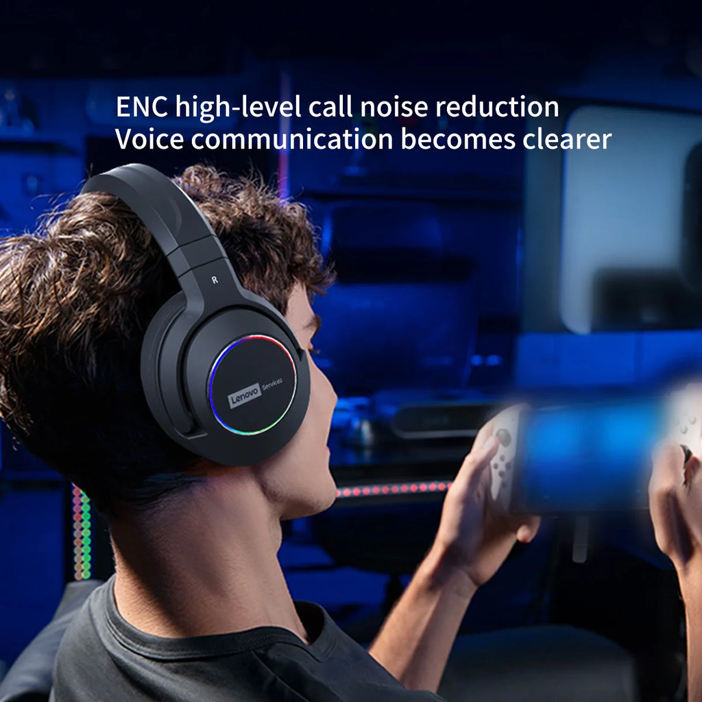 Low Latency Wireless Tri-Mode Headset with In-Game Noise Reduction by Lenovo
