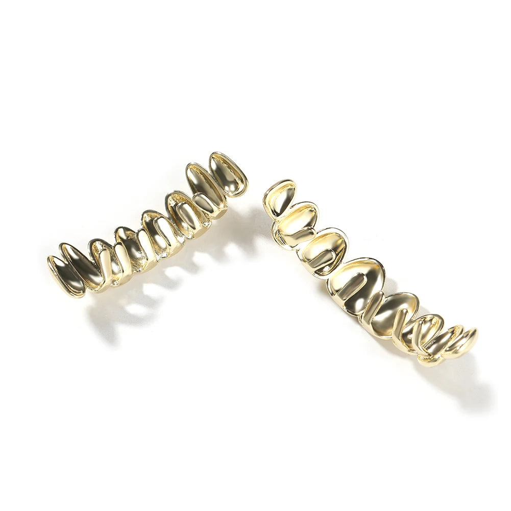 14K Gold Polished Plated Grillz