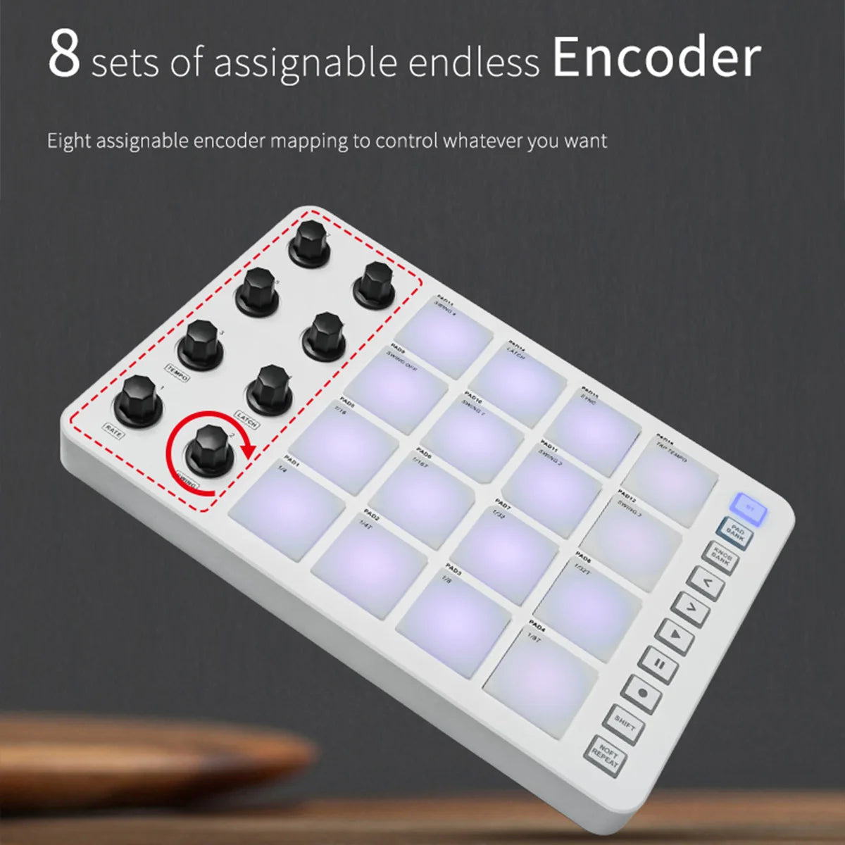 M-VAVE SMC-PAD Portable MIDI Controller Set
