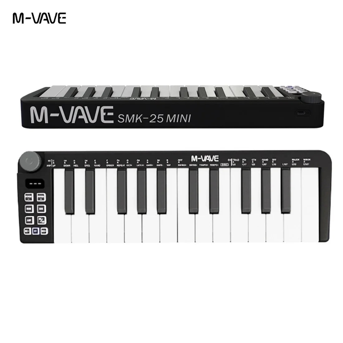M-VAVE SMK-25 Pro MIDI Controller Wireless/USB DAW Sync | RGB Backlit