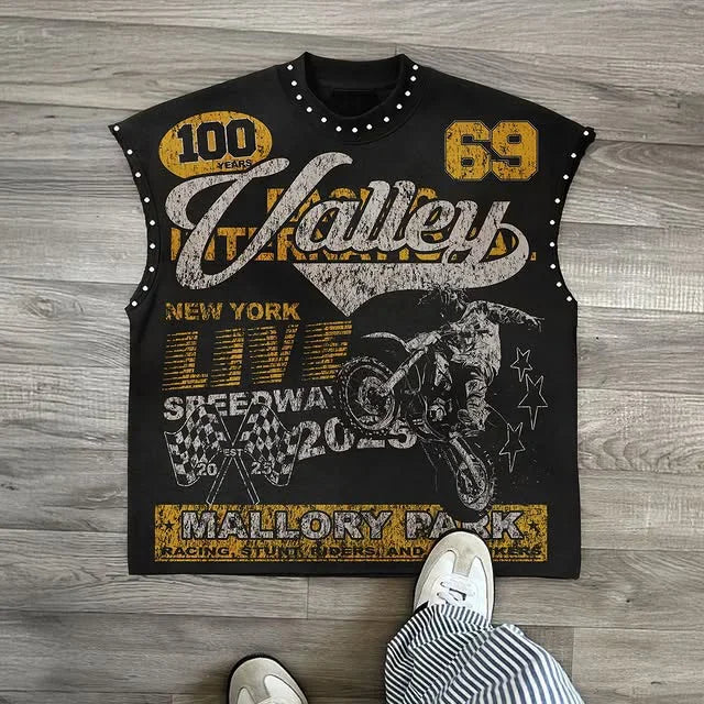 Y2K Studded Retro Punk Tank Top