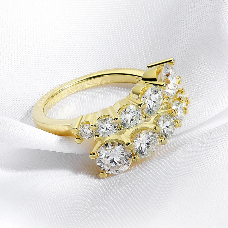 Sparkling Flawless Diamond Full Moissanite Rings