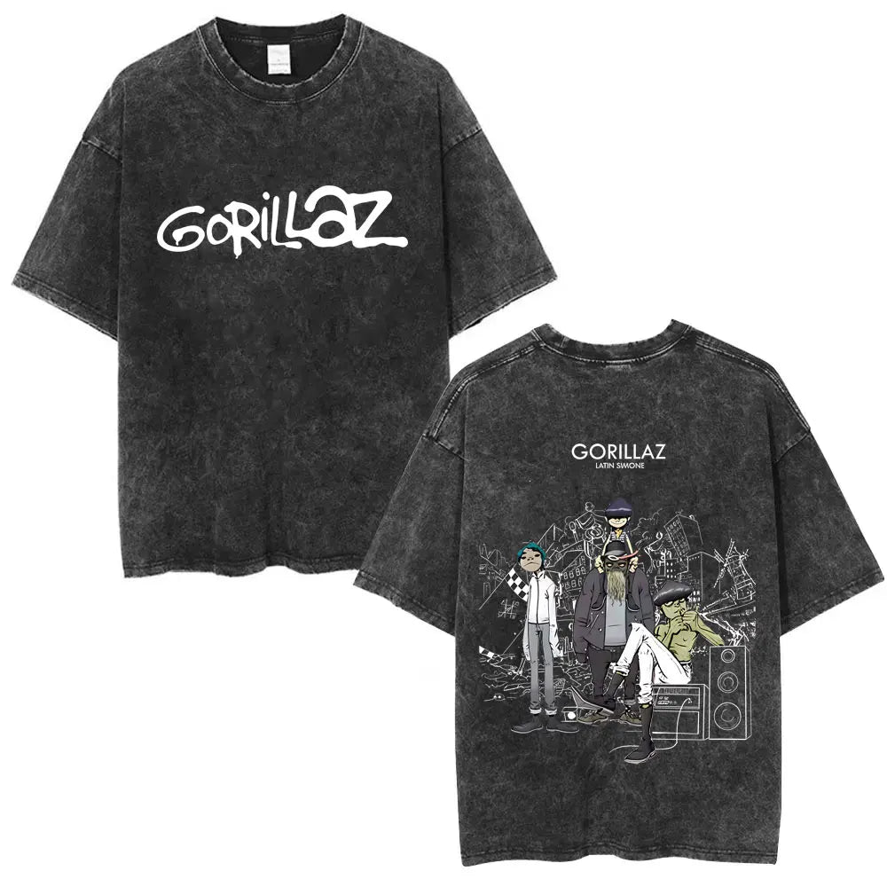 Vintage Gorillaz Punk Graphic T-shirt