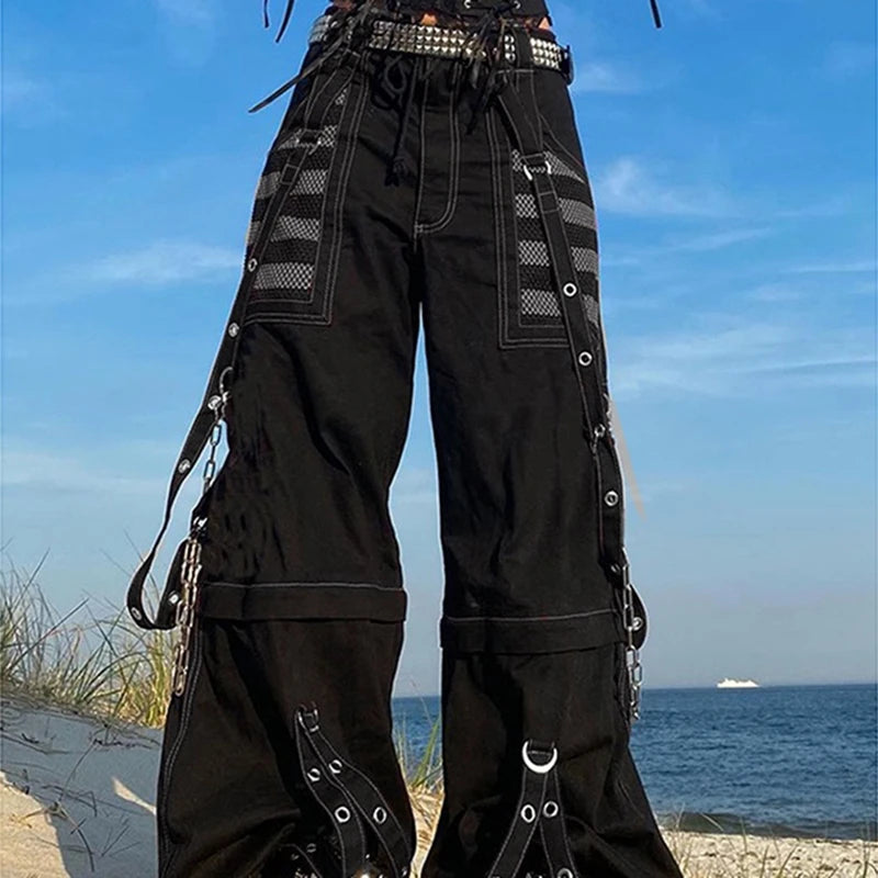 Y2K Punk Denim E-girl Baggy Cargo Pants